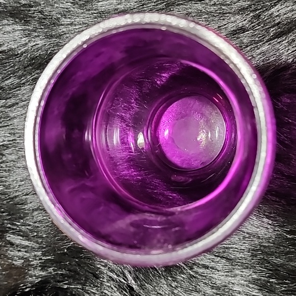 VINTAGE  PURPLE  GLASS VASE. - Picture 3 of 5